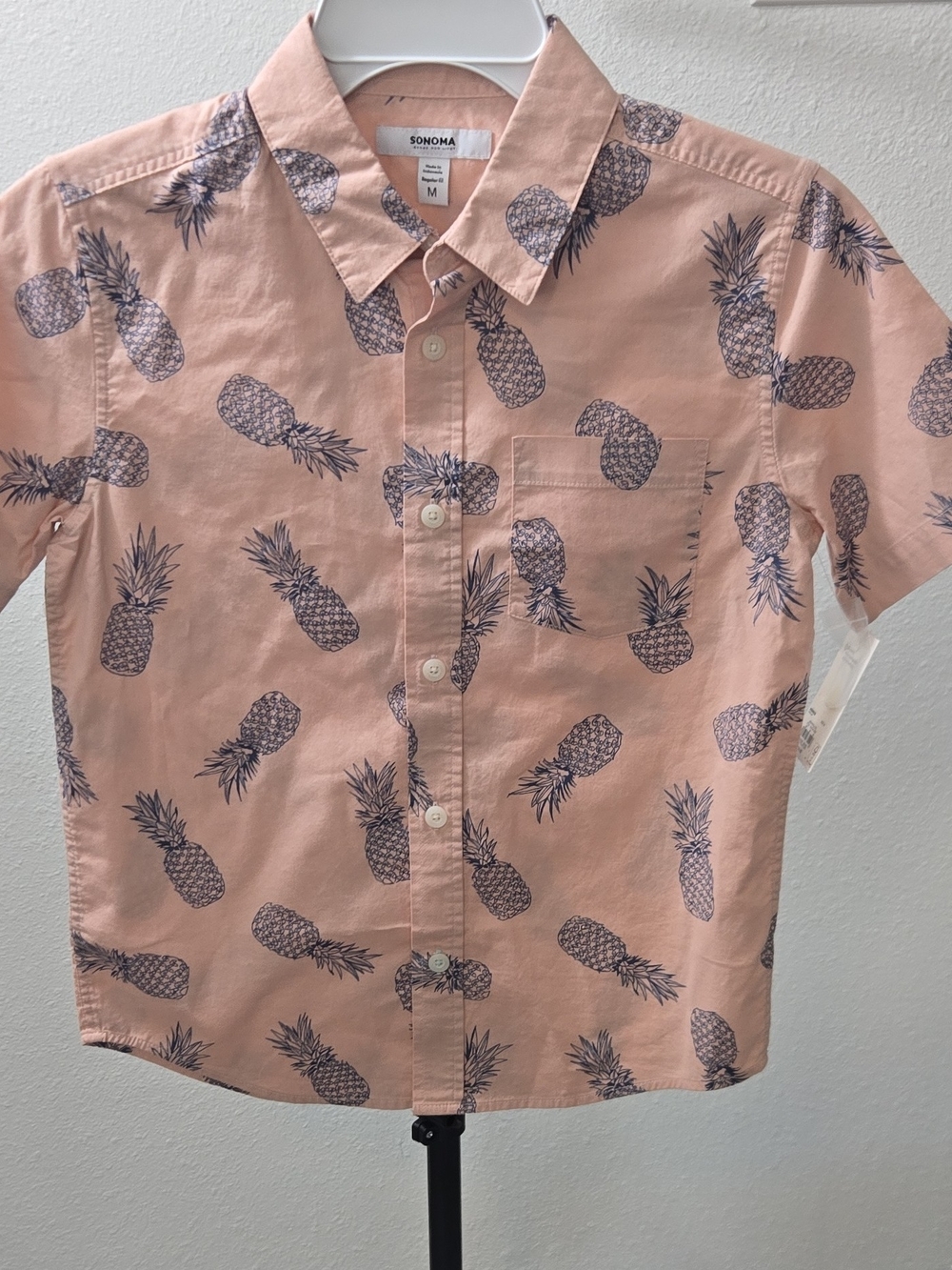 Sonoma Peach Pineapple Button-Up Shirt